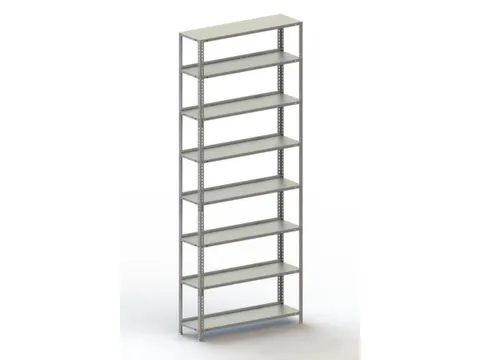 magazijnstelling,grondveld,HxBxD 2500x1004x304mm,veldl. 800kg