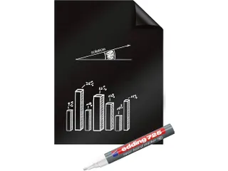 Legamaster Magic-Chart Krijtbord folie 60x80cm Zwart 25 vel - 6