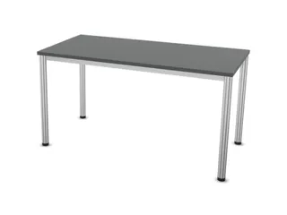 Vergadertafel Hxbxd 74x140x70cm 4-poots Aluzilver Ms-donkergrijs - 2