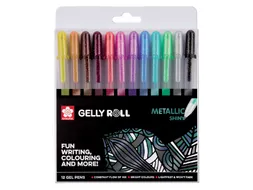 Gelschrijver Sakura Gelly Roll Metallic set à 12 kleuren