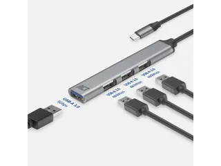 Hub ACT USB-C 3x USB-A 2.0 en 1x USB-A 3.0 - 11
