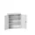 wandkast 900x800x350mm 2xStalen bodem sokkel Ral 7035 front Ral 7035
