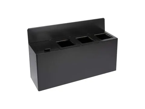 V-Part Wandafvalscheidingsunit 4 x 20 Liter Mat Zwart 80 Liter