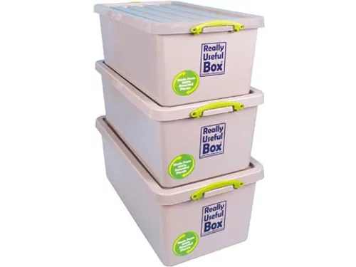 Recycled opbergdoos 82 Liter Grijs Stapelbaar