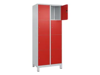 lockerkast,HxBxD 1950x800x500mm,2x4vakken,vak B 400mm,cil.-slot,voeten - 1