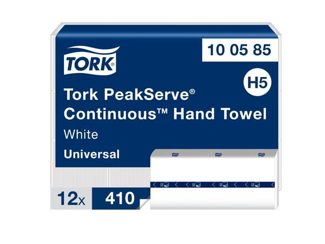 Tork 100585 Peakserve Continue Handdoek 1-laags Wit H5 Universal ...