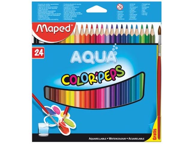 Aquarelpotlood Color'Peps Aqua 24 potloden | KleurpotlodenWinkel.nl