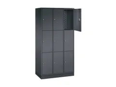 lockerkast,HxBxD 1950x920x500mm,3x3vakken,cil.-slot,sokkel