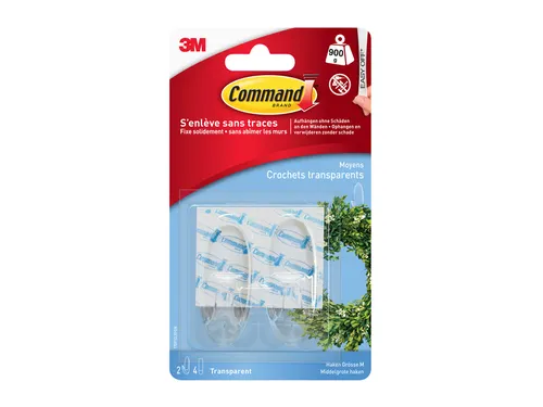 Bevestigingsstrip 17091Clr 2 Ovale Haken Medium draagvermogen 900 gram