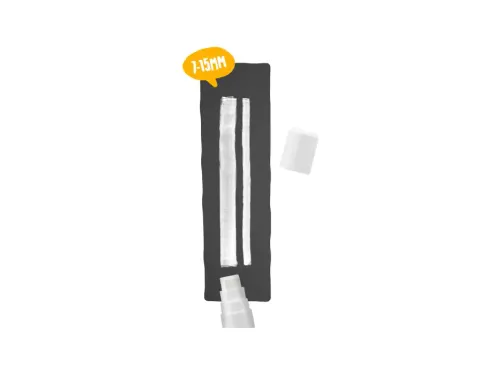 Krijtstift Securit Sma-720 Blokpunt 7-15mm Wit 8 Stuks