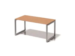 bureau,HxBxD 740x1600x800mm,blad beuken,sledeframe zilverkleurig