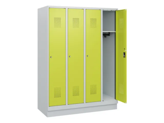 schoollocker,HxBxD 1630x1200x500mm,4vak,vak B 300mm,cil.-slot,sokkel