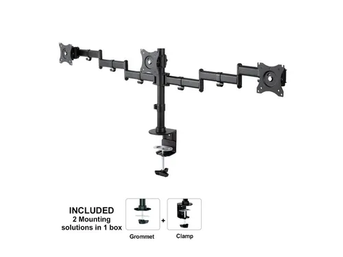 Monitorarm 3 Schermen 27 Inch Zwart Nm-d135d3black