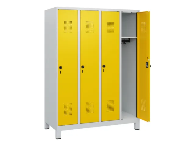 schoollocker,HxBxD 1630x1200x500mm,4vak,vak B 300mm,draaigrendel