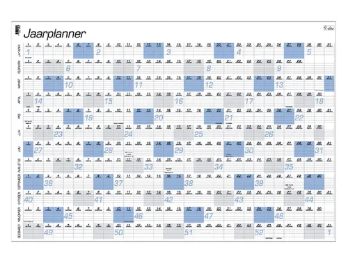 Jaarplankalender 2027 Quantore A1 84x57cm