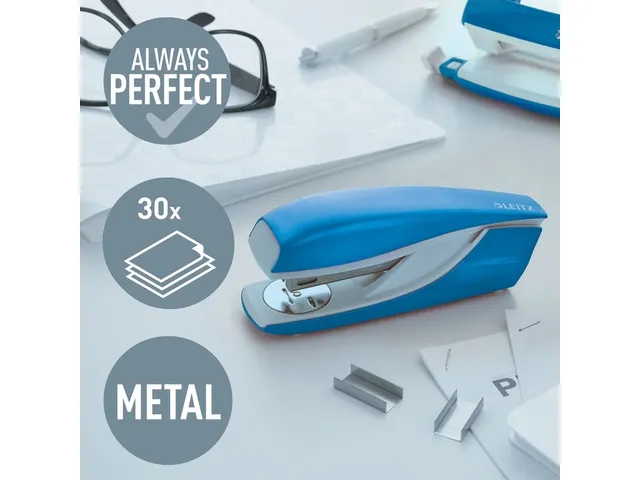 Nietmachine Leitz WOW NeXXt 30vel 24/6 blauw