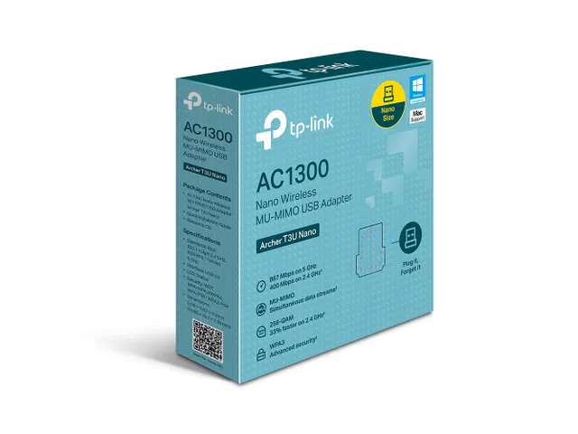 TP-Link Archer T3U Nano, Draadloos, USB, WLAN, Wi-Fi 5 (802.11ac), 126
