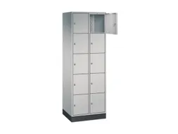 lockerkast,HxBxD 1950x620x500mm,2x5vakken,cil.-slot,sokkel