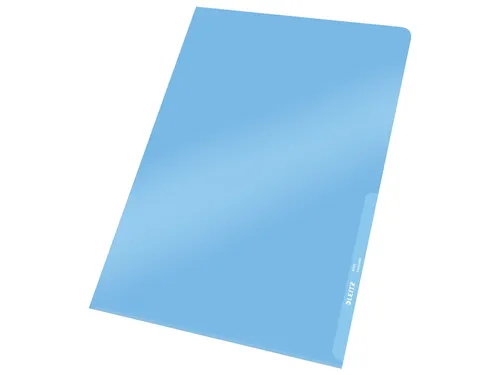 Insteekmap L-map Leitz Premium A4 0.15mm Pvc Blauw Glashelder