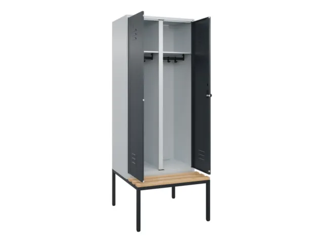 locker voor scheiding van kleding,HxBxD 2120x800x815mm,2vak