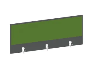 baliepaneel bureau aanbouw achter MS-donkergrijs BN7048-groen 1200mm - 1