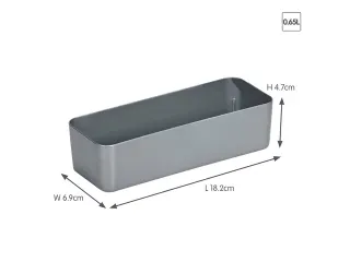 Q-line basket 0,65L grijs - 18,2x7x4,8cm - 2