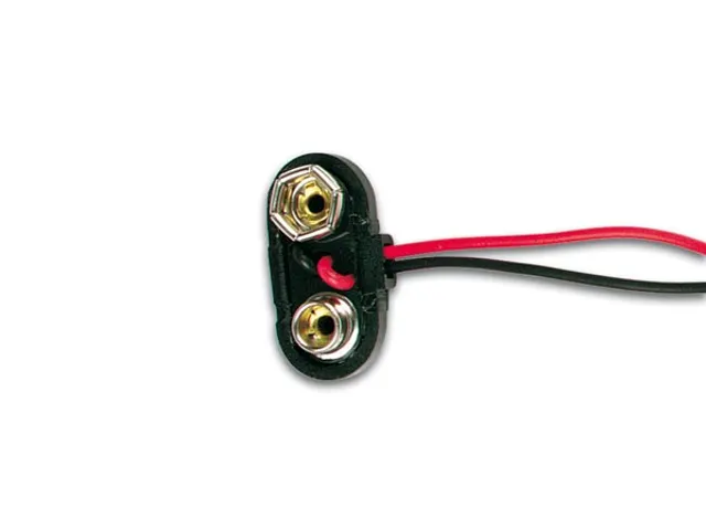 Batterijclip Voor 1 x 9V-CEL ("T"-Type)
