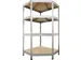 Etagère métallique angle corner 4 tablettes HDF 180x90x90x45cm