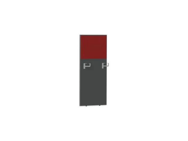 cache de banque d'accueil MS-gris foncé BN4011-rouge