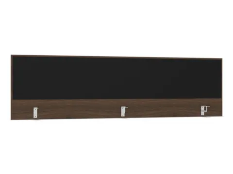 opzetpaneel bureau aanbouw achter NV bruin hickory BN8033-zwart 2000mm