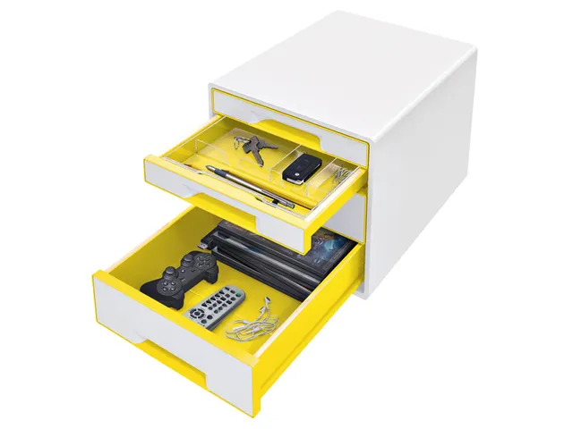 Ladenblok Leitz WOW Cube 4 laden wit/geel
