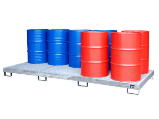 opvangbak,v. 10x200l vat,opvangvol. 280l,HxBxD 200x1300x3280mm