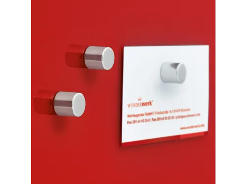 Magneten Sigel voor glasbord set 5stuks zilverkleurig 10x10x10mm