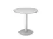 vergadertafel,HxØ 745x800mm,rond,schotelvoet zilverkleurig,ronde buis