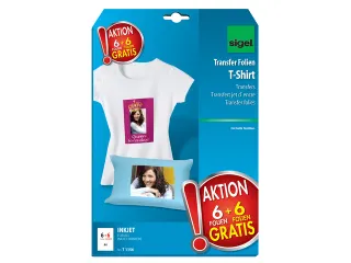 inkjetfolie A4 Transfer blanco 6 vel voor lichte kleding/textiel - 1