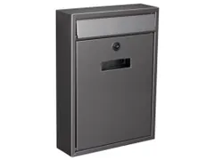 Brievenbus Ibiza Inox Grijs met naamplaatje incl. 2 sleutels 36x26x8cm