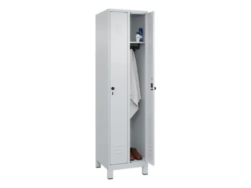 locker,HxBxD 1950x500x500mm,2vak,vak B 250mm,draaigrendel,voeten