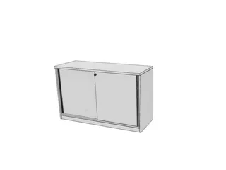 schuifdeurkast,HxBxD 720x1200x445mm,Bl-wit - 1