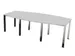 table de conférence HxlxP 740x2400x1200mm MP-gris clair