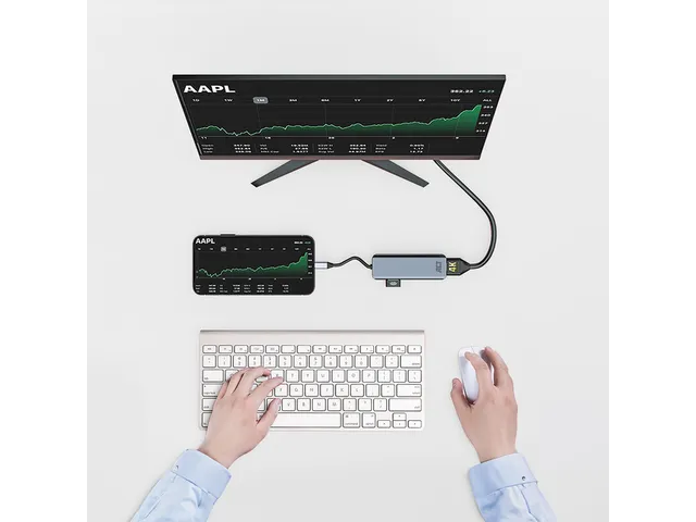 Adapter ACT USB-C 4K multiport voor 2 HDMI monitoren