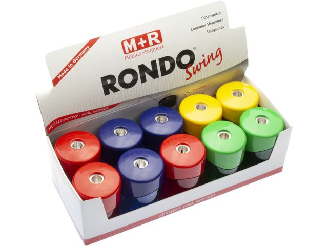 puntenslijper Möbius & Ruppert enkel "Rondo Swing" assorti kleuren di | Potloodslijpers.nl