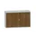Kantoorkast 770x1200x430mm Decor Romp Lichtgrijs Decor Front Noten