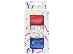 Krullint set à 3 kleuren rood blauw wit happy birthday