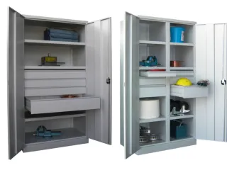 Materiaalkast Staal 1950x1040x630mm Zonder Scheidingswand 3legborden - 2