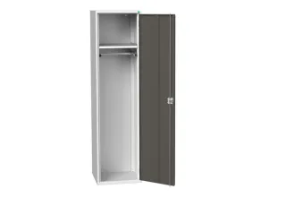 Lockerkast 2000x525x550mm 1 vak, vleugeldeur, RAL7035 + RAL7016 - 1