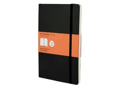 Notitieboek Moleskine large 130x210mm lijn soft cover zwart