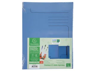 Dossiermap Exacompta Clean'Safe 2kleppen blauw 5 stuks - 4
