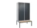 locker voor scheiding van kleding,HxBxD 2120x1200x815mm,4vak