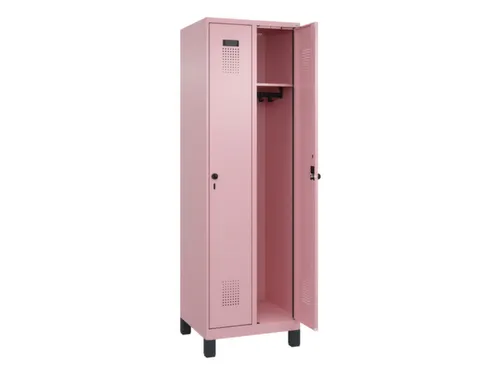 locker,HxBxD 1950x600x500mm,2vak,vak B 300mm,draaigrendel,voeten