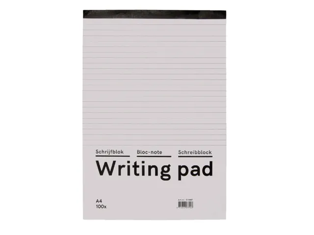 Schrijfblok Qbasic A4 lijn 160blz 60gr